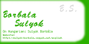 borbala sulyok business card