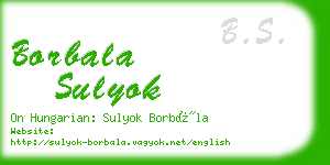 borbala sulyok business card